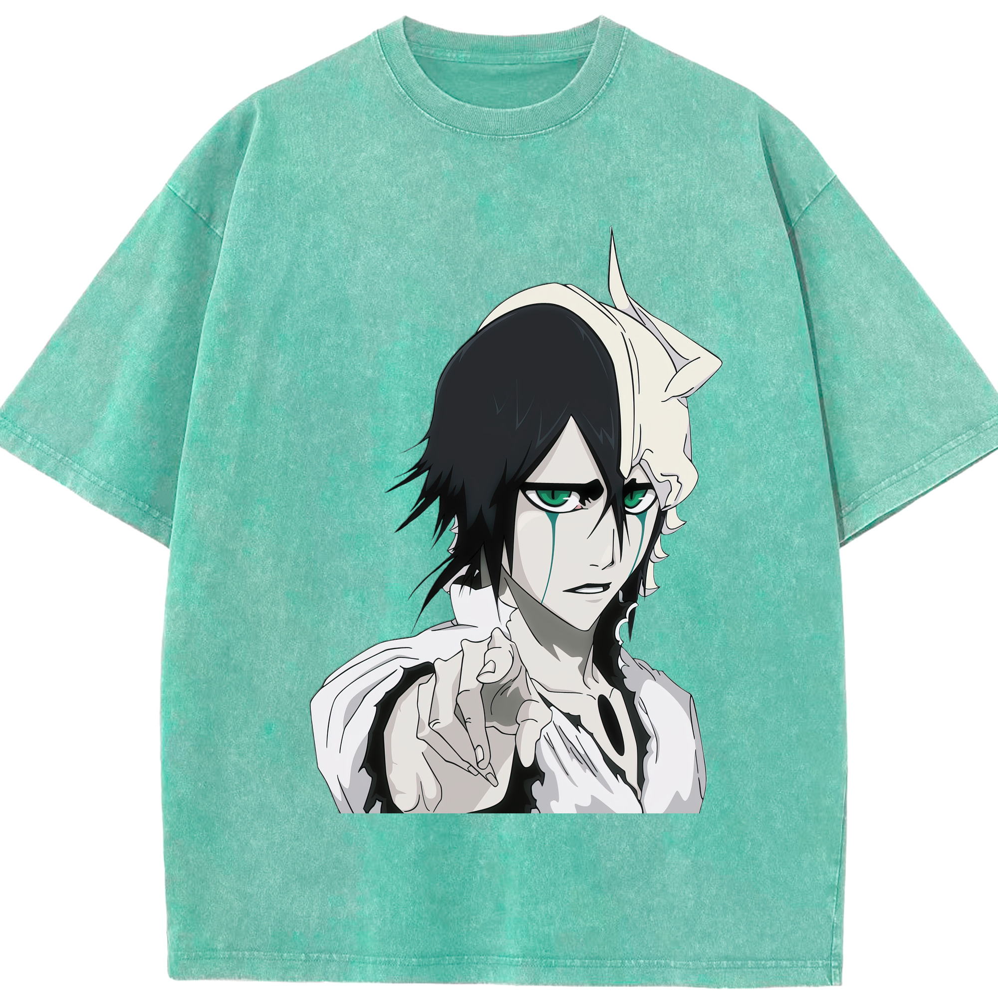 （画像用） ブリーチ ウルキオラ·シファー BLEACH Ulquiorra cifer 綿100% ヴィンテージ風 半袖Tシャツ（フロントプリント）